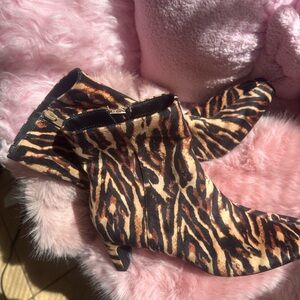 a new day Animal Print Ankle Boots
